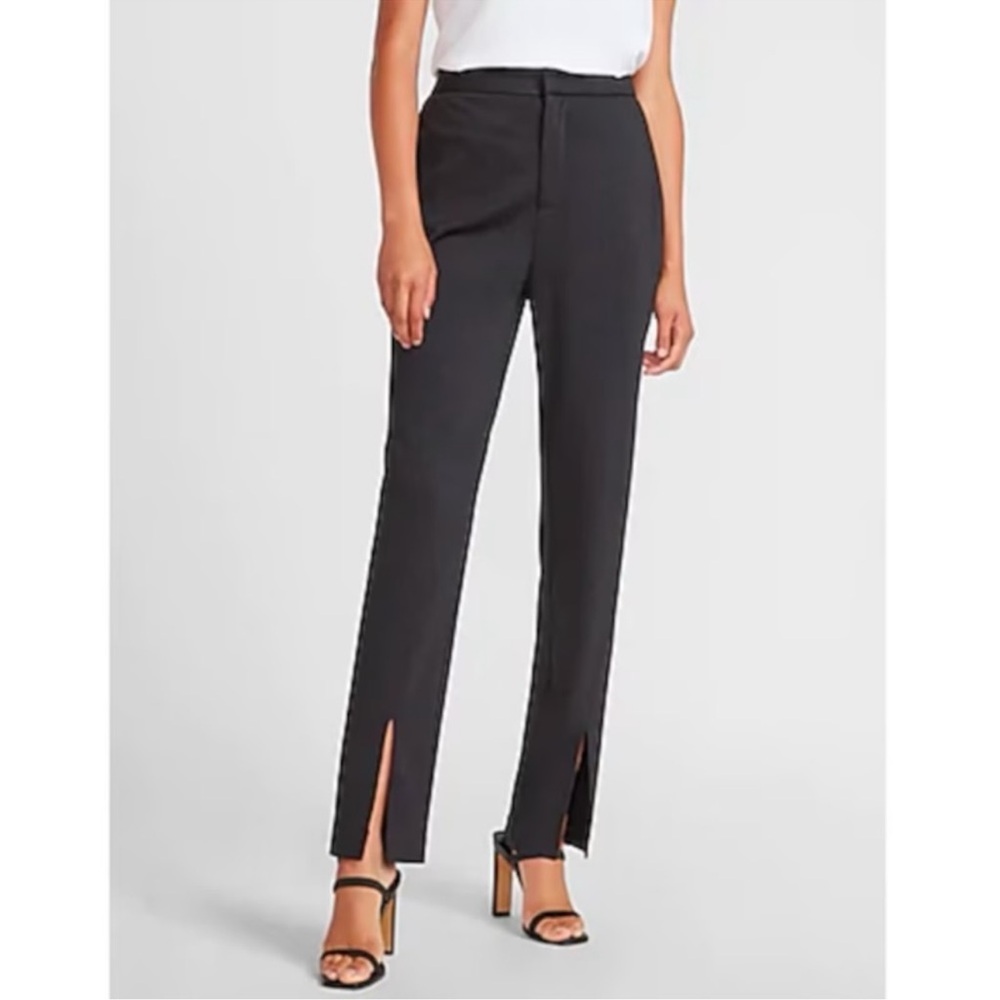 EXPRESS X LADYGANG High Waisted Front Slit Pants in Black Size S New with Tag